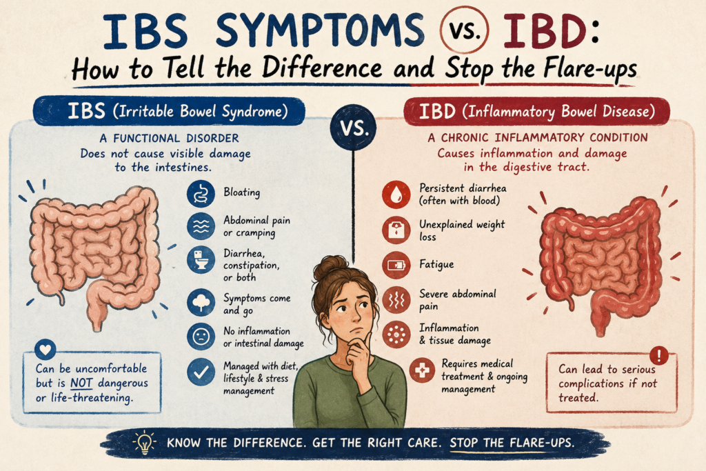IBS Symptoms vs. IBD